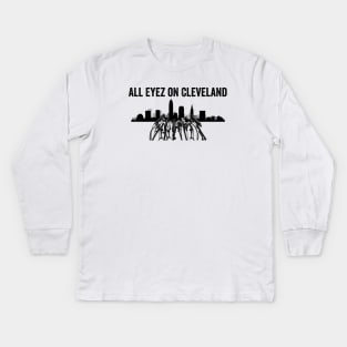 All Eyez on Cleveland Press Conference Kids Long Sleeve T-Shirt